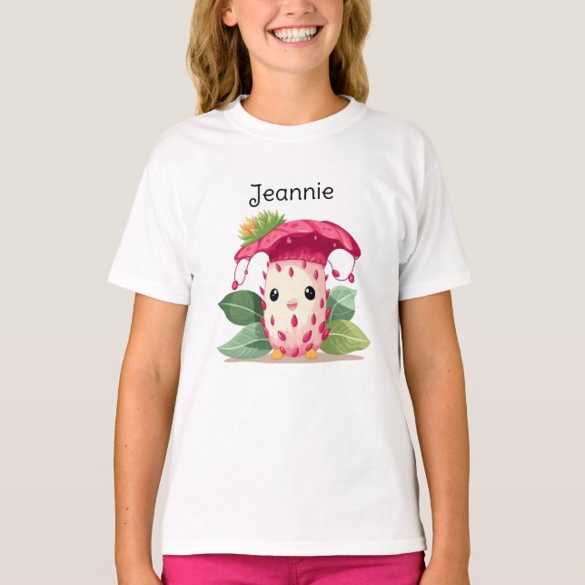 Personalised Kawaii Cartoon Kindergarten Graduate T-Shirt (Front)