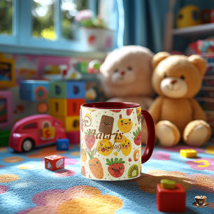 Personalised Kawaii Fruit Mug for Kids