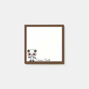 Personalised Kawaii Panda Bear Post-It Notes