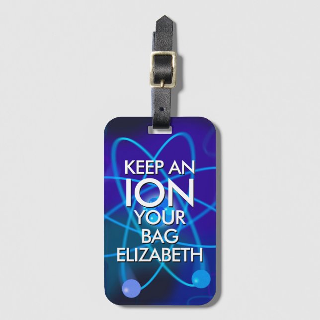 Personalised KEEP AN ION YOUR BAG Luggage Tag (Front Vertical)