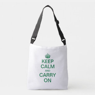 Personalised KEEP CALM and CARRY ON or YOUR TEXT Crossbody Bag