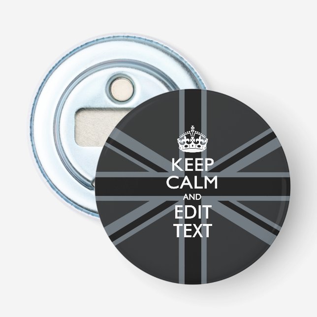 Personalised KEEP CALM AND Edit Text Colourful Bottle Opener (Front)