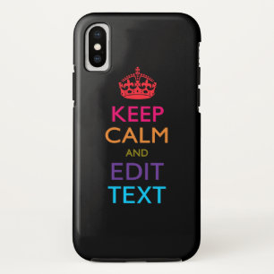 Personalised KEEP CALM AND Edit Text Multi Colour Case-Mate iPhone Case