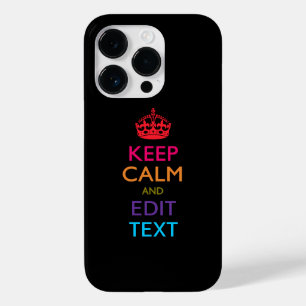 Personalised KEEP CALM AND Edit Text Multi Colour Case-Mate iPhone 14 Pro Case