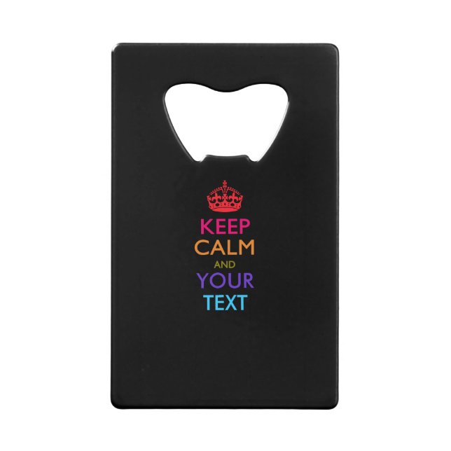 Personalised KEEP CALM AND Edit Text Multicolored (Front)
