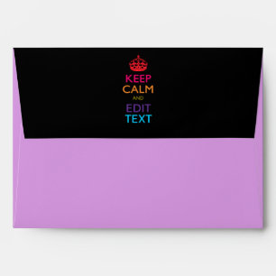 Personalised KEEP CALM AND Edit Text Multicolored Envelope