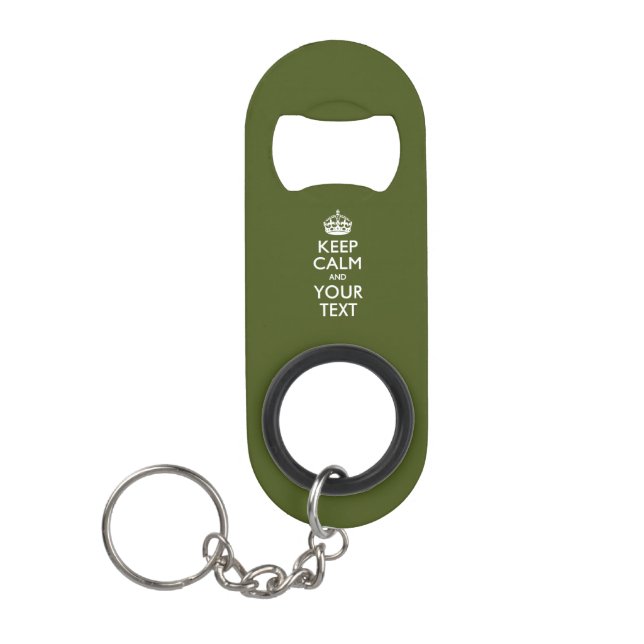 Personalised KEEP CALM AND Edit Text on Olive (Front)