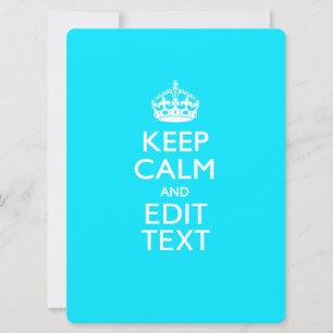 Personalised KEEP CALM AND Edit Text on Peacock