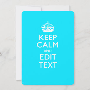 Personalised KEEP CALM AND Edit Text on Peacock