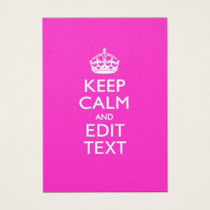 Personalised KEEP CALM AND Edit Text on Pink