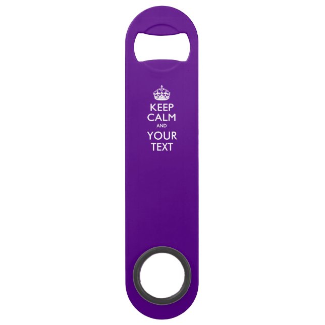 Personalised KEEP CALM AND Edit Text on Purple (Front)