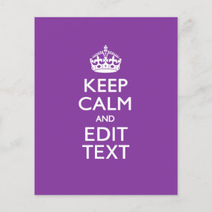 Personalised KEEP CALM AND Edit Text on Purple