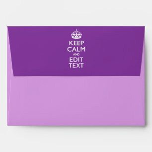 Personalised KEEP CALM AND Edit Text on Purple Envelopes