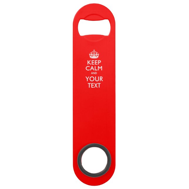 Personalised KEEP CALM AND Edit Text on Red (Front)