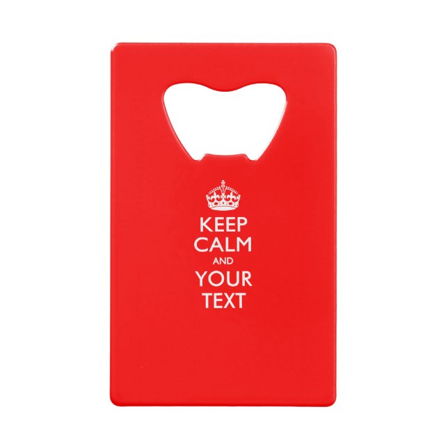 Personalised KEEP CALM AND Edit Text on Red (Front)