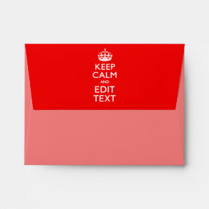 Personalised KEEP CALM AND Edit Text on Red Envelopes