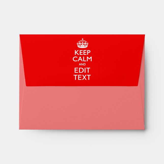 Personalised KEEP CALM AND Edit Text on Red Envelopes (Back (Top Flap))