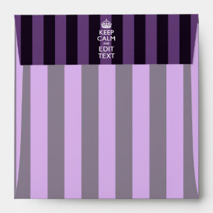 Personalised KEEP CALM AND Edit Text on Stripes Envelope