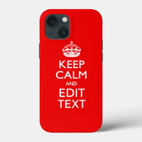Personalised KEEP CALM AND Edit Text RED Classic