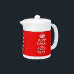 Personalised Keep Calm And Edit Text Red Decor<br><div class="desc">A personalised vibrant classic red accent Keep Calm and Carry On style saying on a custom gift. Humourous or whimsical try on your creative words on the two editable lines of text. Remember to use CAPITAL letters for best results. Designs are available in a wide selection of popular colour options....</div>