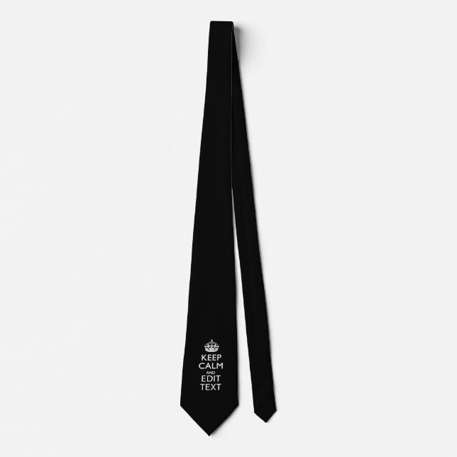 Personalised KEEP CALM AND Edit Text Tie (Front)