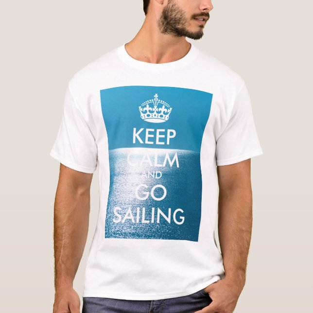 Personalised KEEP CALM and GO SAILING T-Shirt (Front)