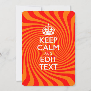 Personalised KEEP CALM AND Have Text Orange Swirl