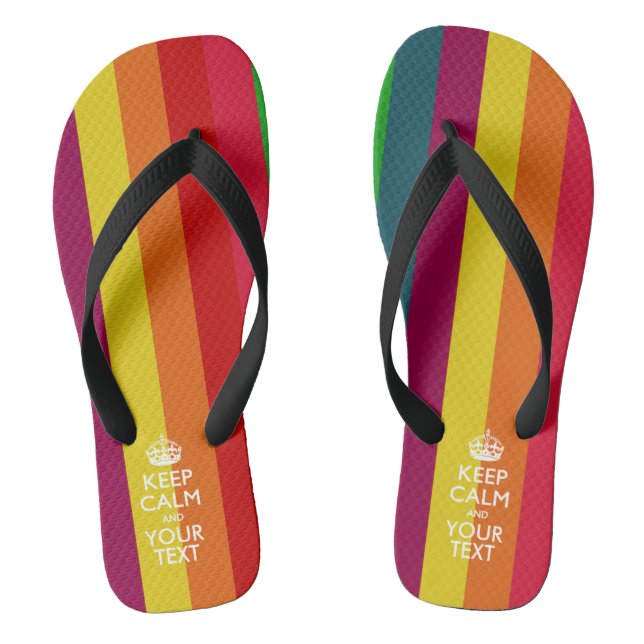 Personalised KEEP CALM And Have Your Text Jandals (Footbed)