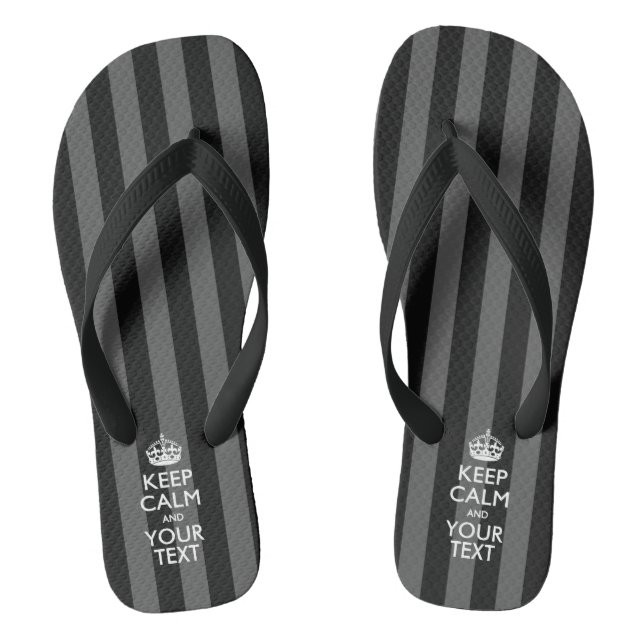 Personalised KEEP CALM And Have Your Text Jandals (Footbed)