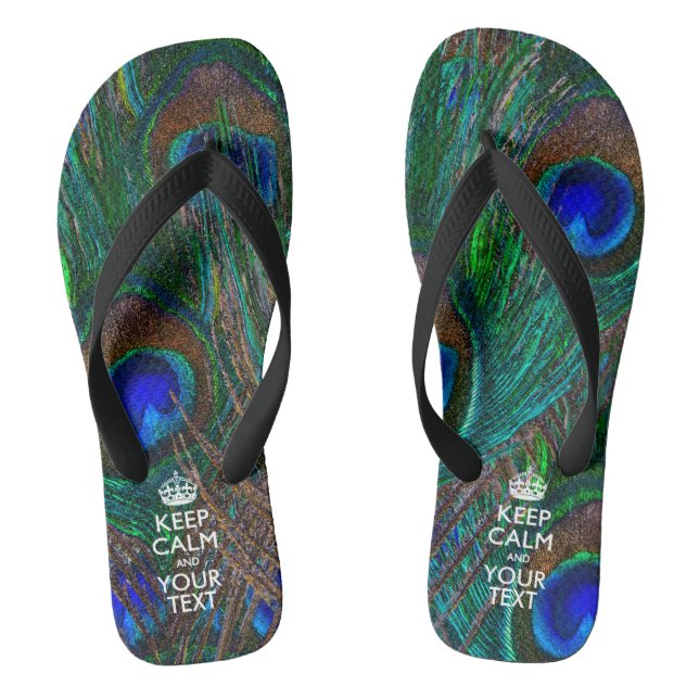 Personalised KEEP CALM And Have Your Text Jandals (Footbed)
