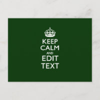 Personalised Keep Calm And Have Your Text on Green