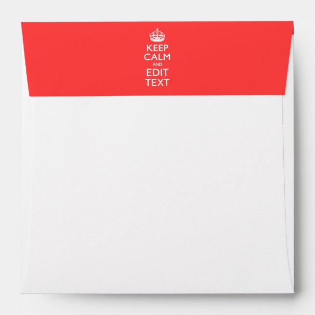 Personalised KEEP CALM and have your text on Pink Envelope (Back (Top Flap))