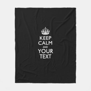 Personalised KEEP CALM AND Your Creative Text Fleece Blanket