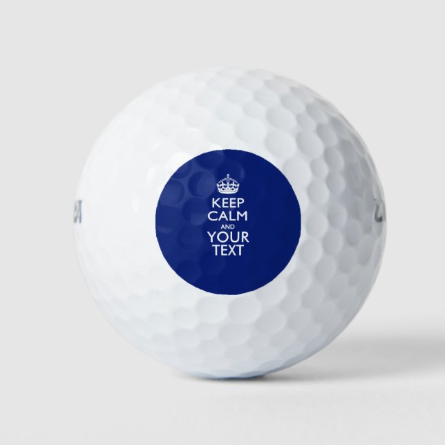 Personalised KEEP CALM AND Your Creative Text Golf Balls (Front)