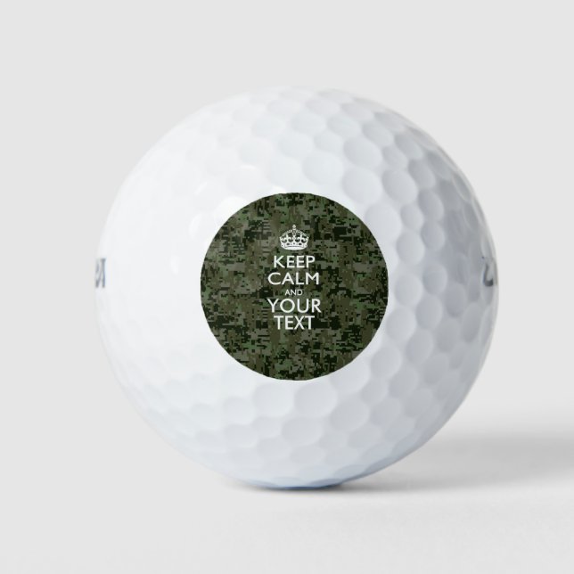 Personalised KEEP CALM AND Your Creative Text Golf Balls (Front)