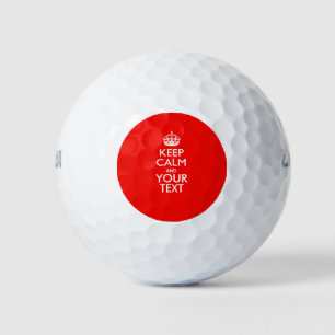 Personalised KEEP CALM AND Your Creative Text Golf Balls