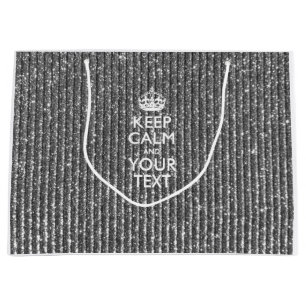 Personalised KEEP CALM AND Your Creative Text Large Gift Bag