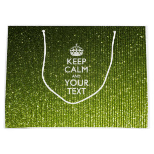 Personalised KEEP CALM AND Your Creative Text Large Gift Bag
