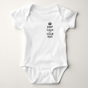 Personalised KEEP CALM and YOUR TEXT Baby Bodysuit