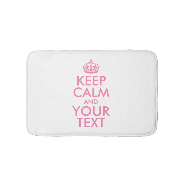 Personalised KEEP CALM and YOUR TEXT Bath Mat (Front)