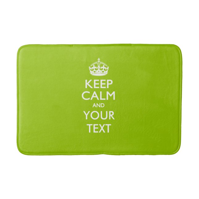 Personalised KEEP CALM AND Your Text Bath Mat (Front)