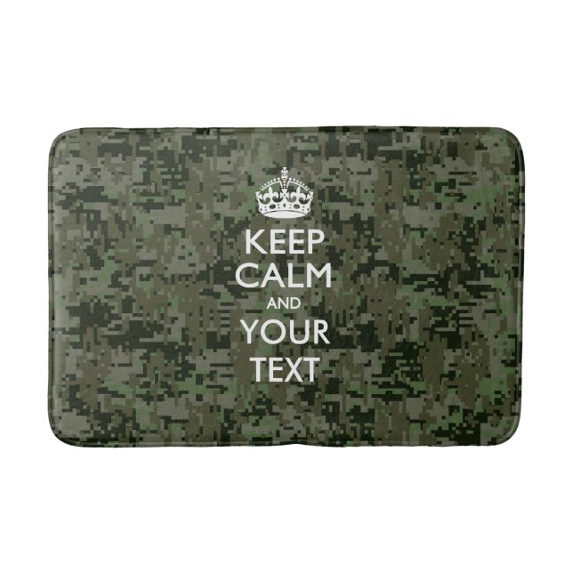 Personalised KEEP CALM AND Your Text Bath Mat (Front)