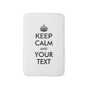 Personalised KEEP CALM and YOUR TEXT Bath Mat