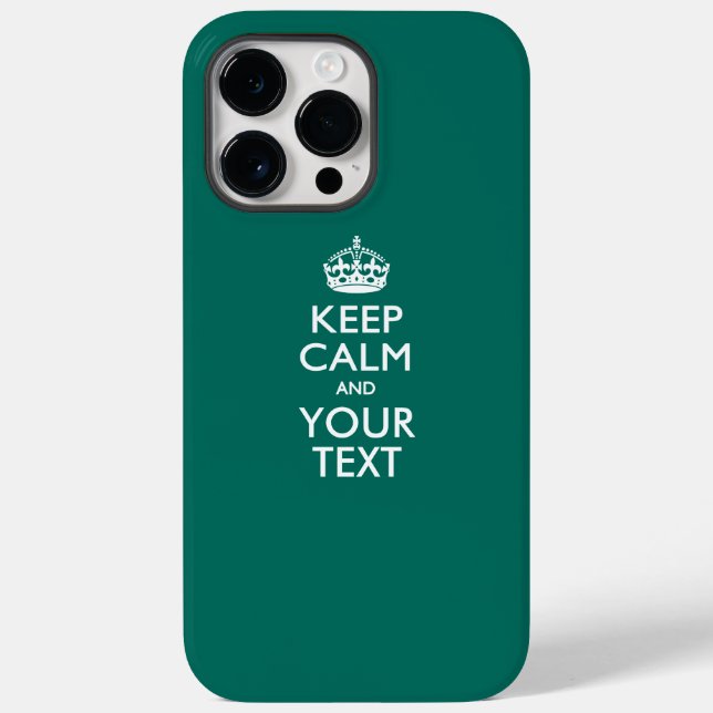 Personalised KEEP CALM AND Your Text Case-Mate iPhone Case (Back)