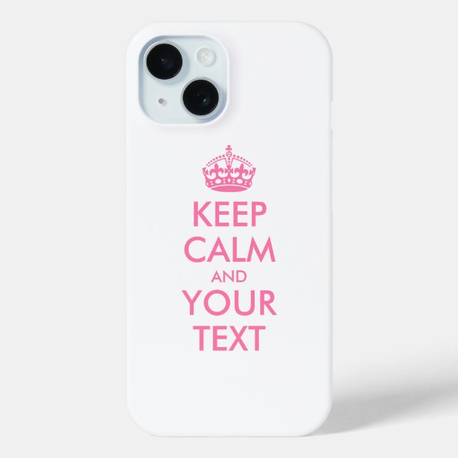 Personalised KEEP CALM and YOUR TEXT Case-Mate iPhone Case (Back)
