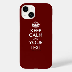 Personalised KEEP CALM AND Your Text Case-Mate iPhone 14 Case