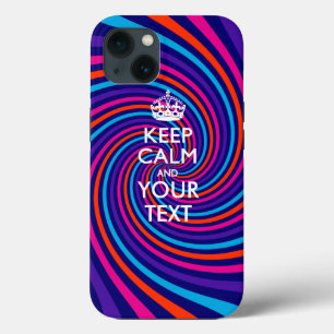 Personalised KEEP CALM AND Your Text iPhone 13 Case