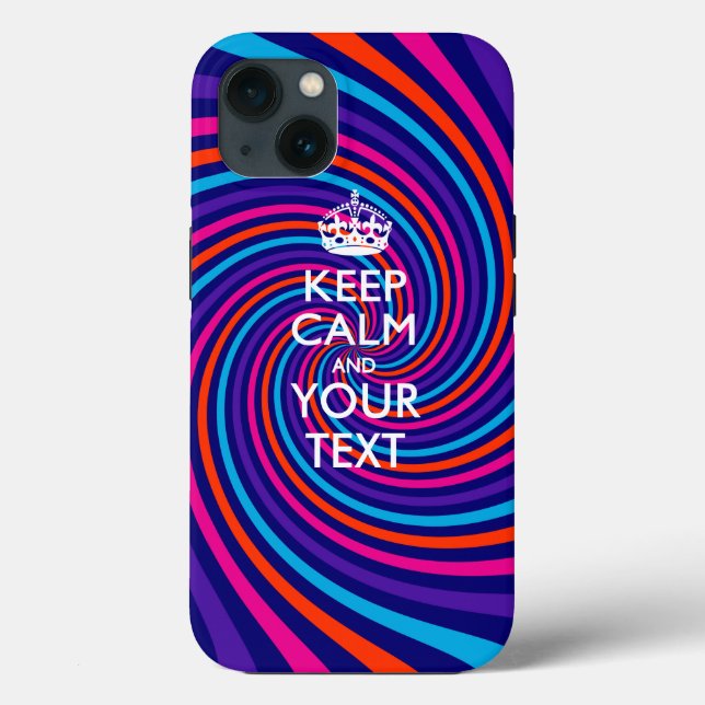 Personalised KEEP CALM AND Your Text Case-Mate iPhone Case (Back)