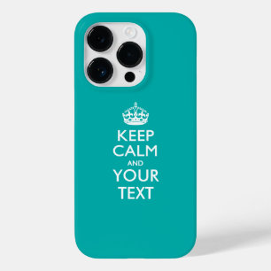 Personalised KEEP CALM AND Your Text Case-Mate iPhone 14 Pro Case
