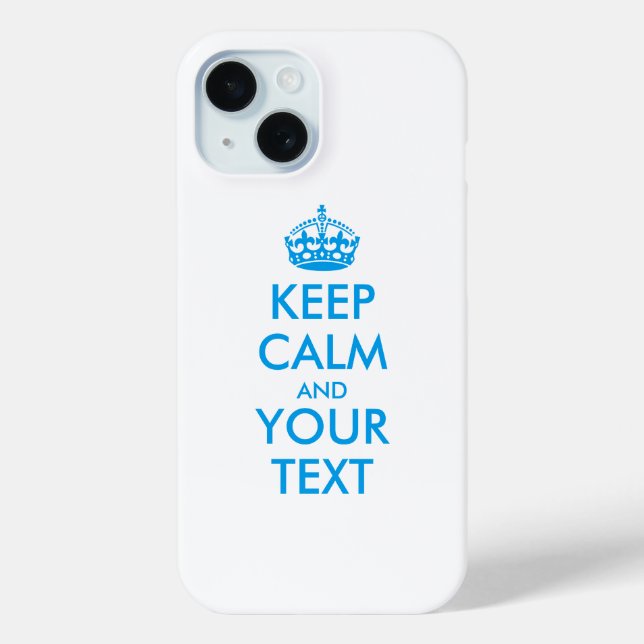 Personalised KEEP CALM and YOUR TEXT Case-Mate iPhone Case (Back)